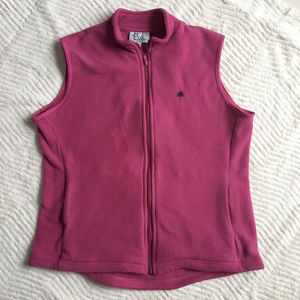 Lilly Pulitzer Pink Fleece Zip-up Vest